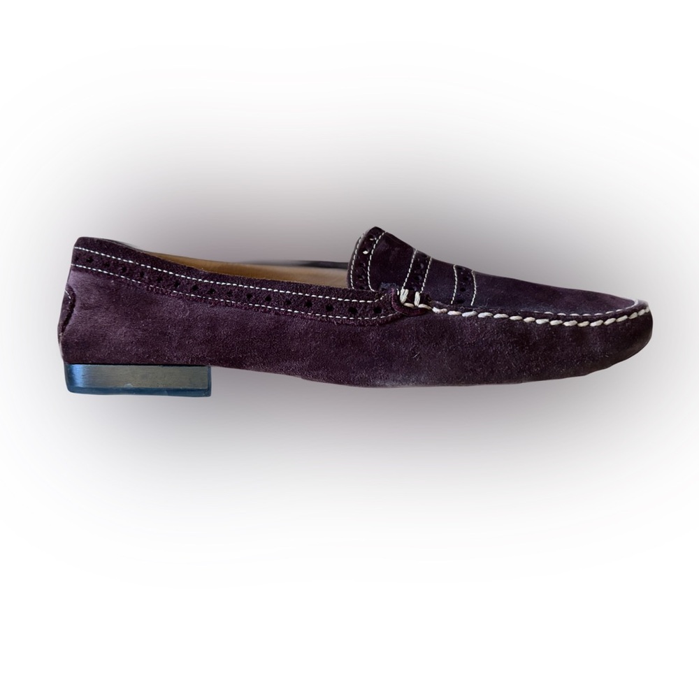 TODS’S Burgundy Suede Gommino Loafers - Ladies Sz 38 - Picture 2 of 8
